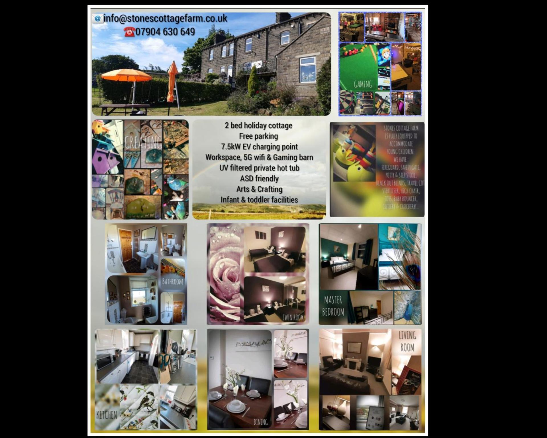 Stones Cottage Farm, Nr Haworth, Family Friendly, Work Friendly, Gaming Barn, Crafting, Free Wifi, Free Parking, Ev Point Oxenhope Eksteriør billede