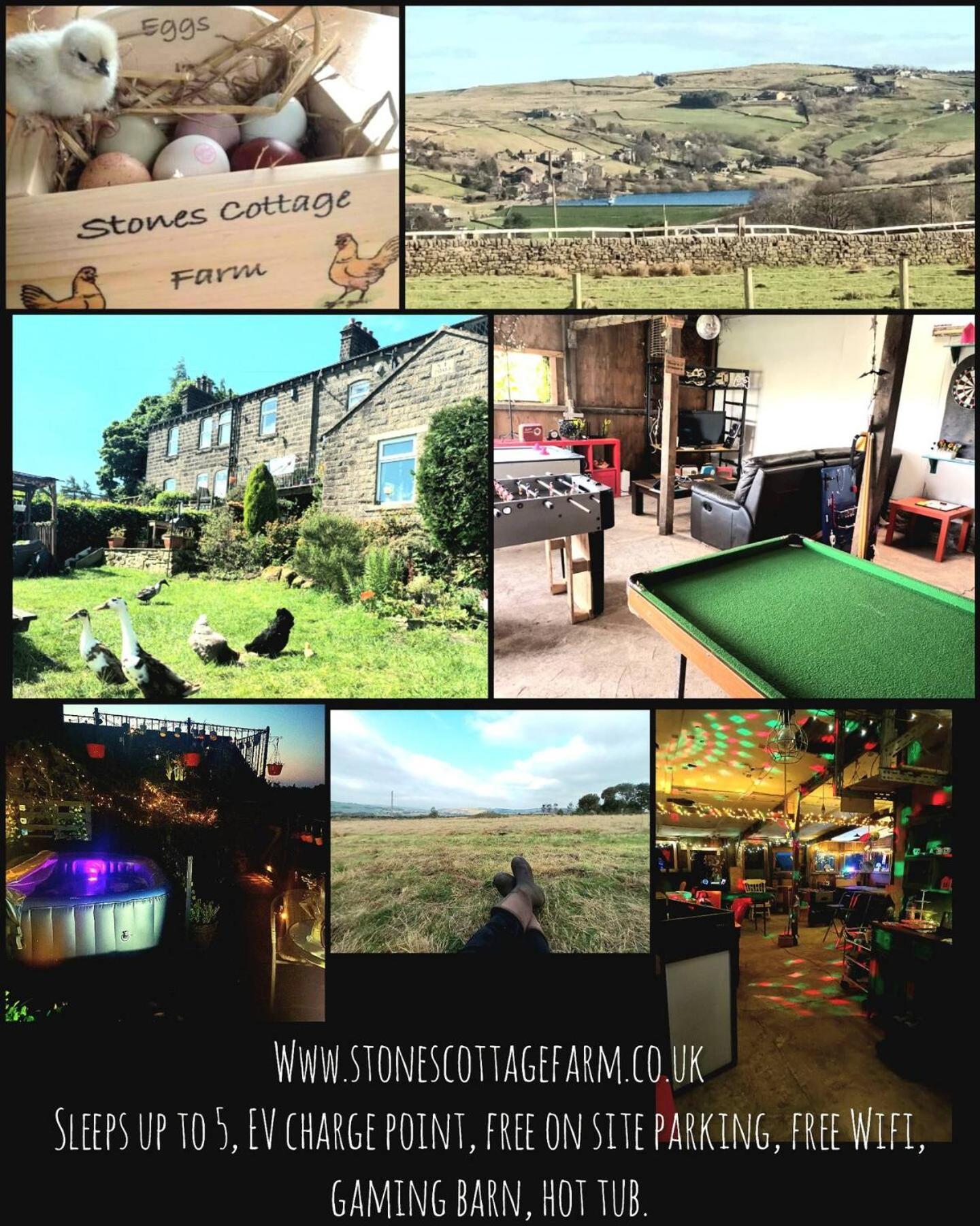 Stones Cottage Farm, Nr Haworth, Family Friendly, Work Friendly, Gaming Barn, Crafting, Free Wifi, Free Parking, Ev Point Oxenhope Eksteriør billede